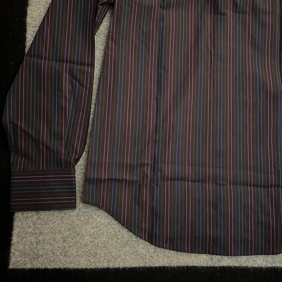 EXPRESS Modern Fit Black Vertical Stripes Stretch L/S Button-Up Shirt SMALL NWT - Picture 12 of 14